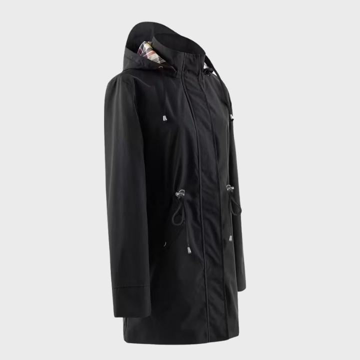 Women’s Hooded Zip-Up Trench Coat