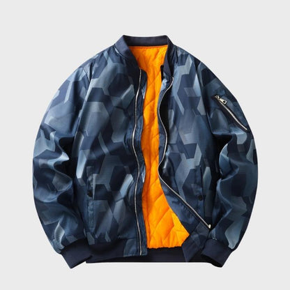 Men’s Casual Baseball Collar Bomber Jacket