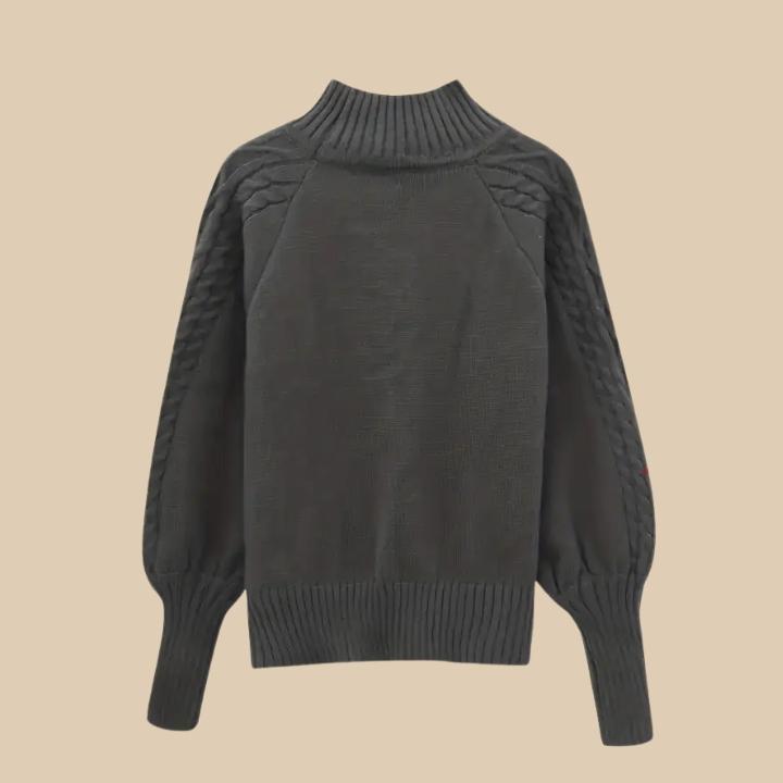 Women's Classic Ribbed High Collar Sweater
