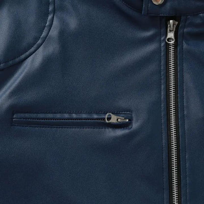 Men’s Casual Leather Motorcycle Jacket