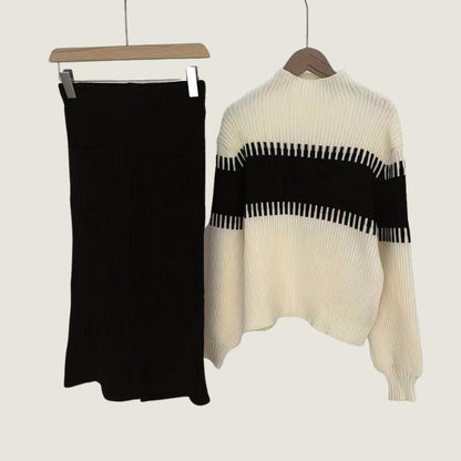 Women’s Split Skirt and Pullover Set