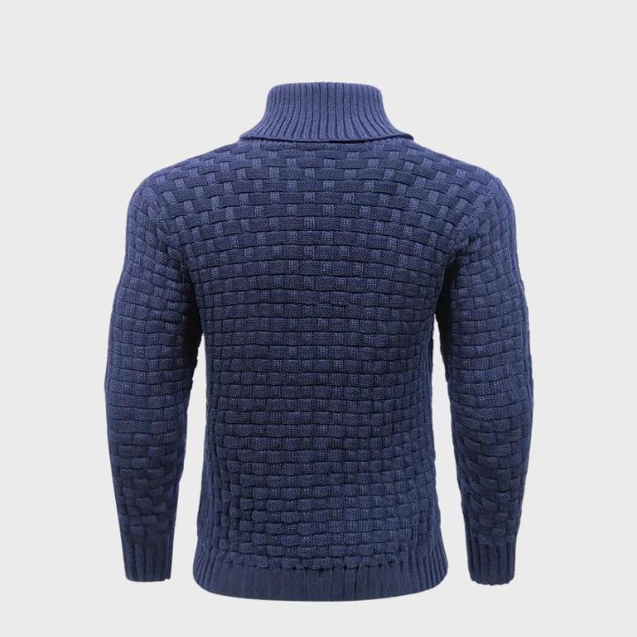 Men’s Waffle Knit Button Sweater