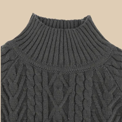 Women's Classic Ribbed High Collar Sweater