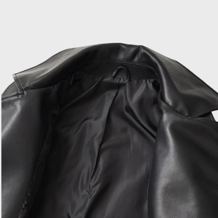 Women's Retro Belted Biker Jacket