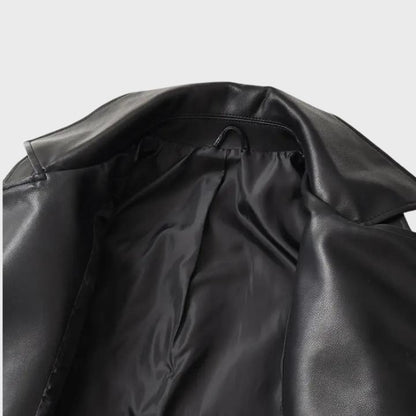 Women's Retro Belted Biker Jacket