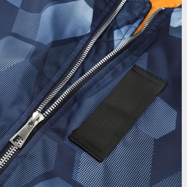 Men’s Casual Baseball Collar Bomber Jacket