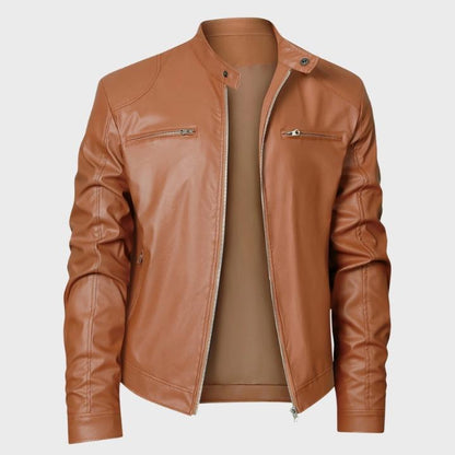 Men’s Casual Leather Motorcycle Jacket