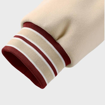 Men’s Vintage Varsity Jacket with Embroidered Patches