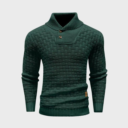 Men’s Waffle Knit Button Sweater