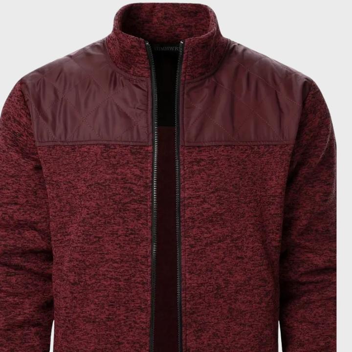 Men’s Quilted Knit Zip-Up Jacket