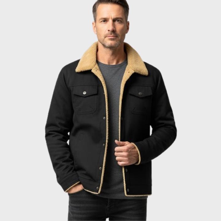 Men’s Casual Button-Up Fleece Jacket