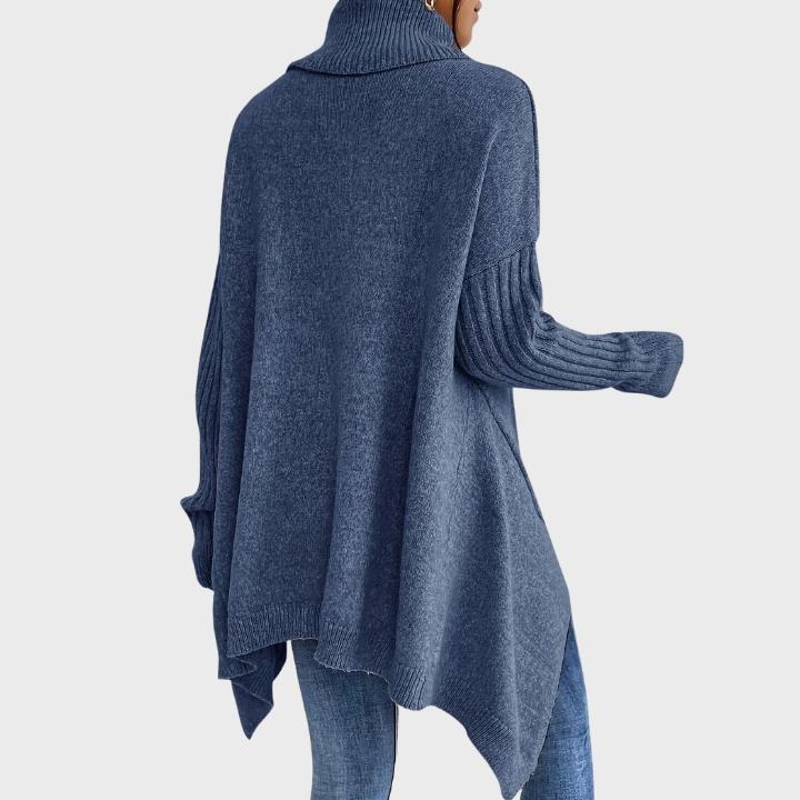 Women’s Elegant High Neck Long Sleeve Knit Pullover