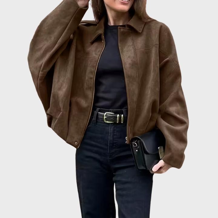 Women's Classic Drop Shoulder Bomber Jacket