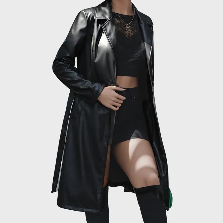 Women's Stylish Belted Trench-Style Jacket