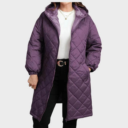 Women’s Long Quilted Hooded Coat