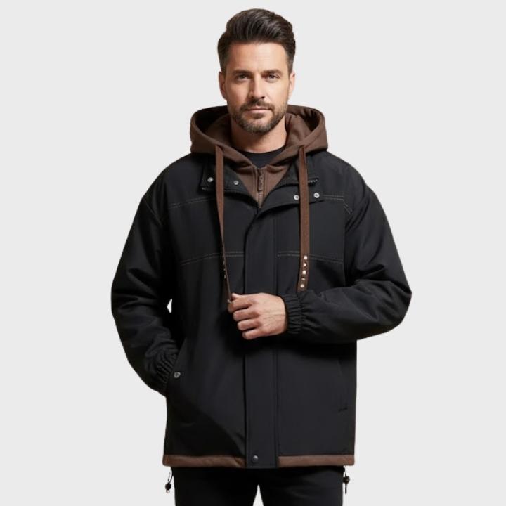 Men's Hooded Windbreaker Jacket  Streetwear Style