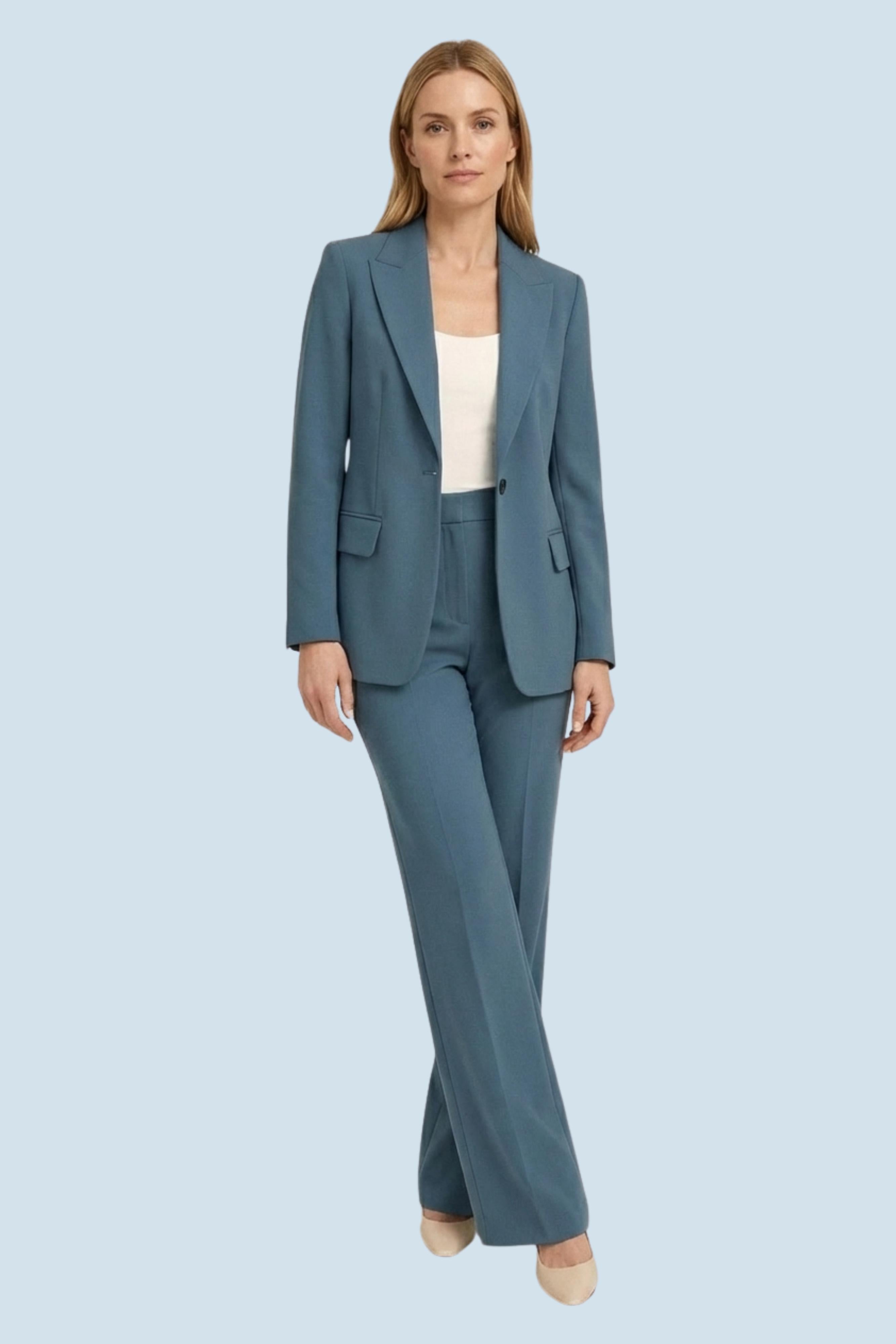Women’s Tailored Smart Casual Office Blazer and Trouser Suit Set
