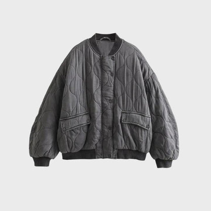 Women's Oversized Quilted Bomber Jacket
