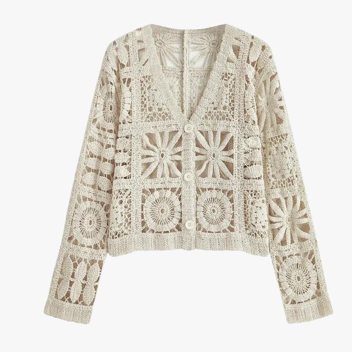 Women's Lightweight Crochet Sweater