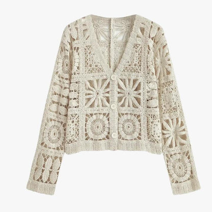 Women's Lightweight Crochet Sweater