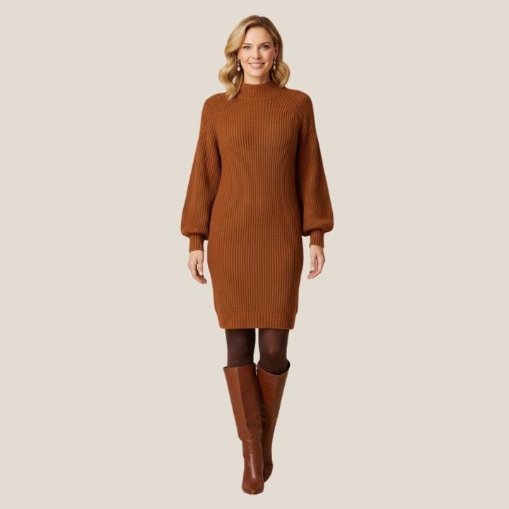 Women’s Plus Size Ribbed Sweater Dress