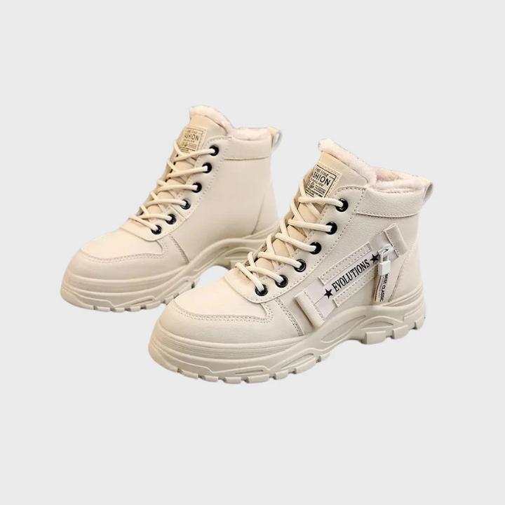 Women's Ankle High Lace Up Fleece Lined Winter Boots