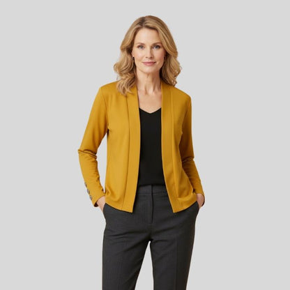 Women's Elegant Open Front Button Blazer