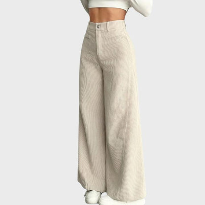 Women's Wide-Leg Corduroy Trousers
