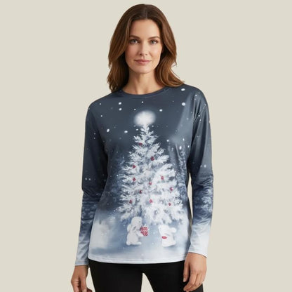 Women's Christmas Tree Crew Neck Sweatshirt