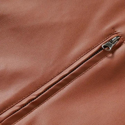 Men’s Casual Leather Motorcycle Jacket