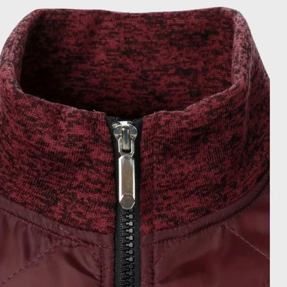 Men’s Quilted Knit Zip-Up Jacket