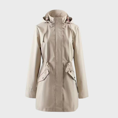 Women’s Hooded Zip-Up Trench Coat