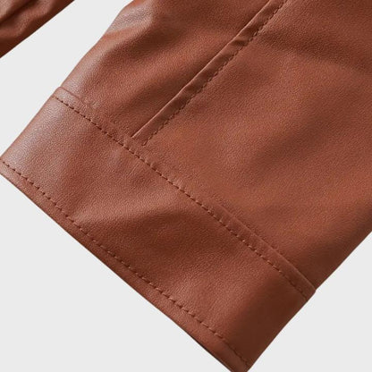 Men’s Casual Leather Motorcycle Jacket