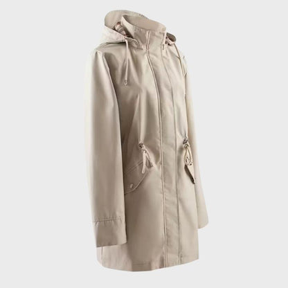 Women’s Hooded Zip-Up Trench Coat