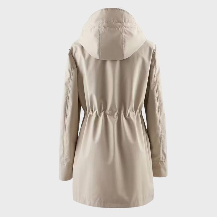 Women’s Hooded Zip-Up Trench Coat