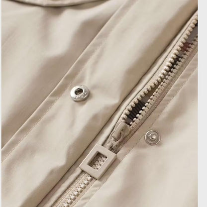 Women’s Hooded Zip-Up Trench Coat