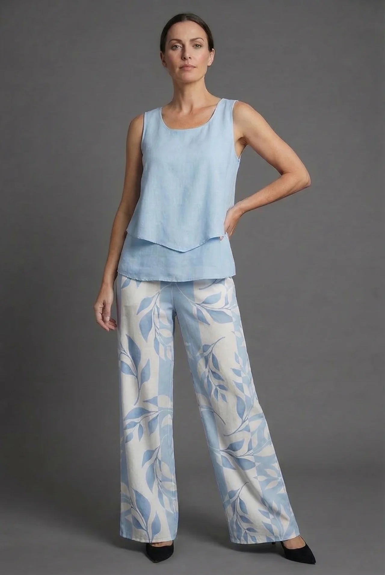 Floral Print Co-Ord Wide Leg Trouser Set