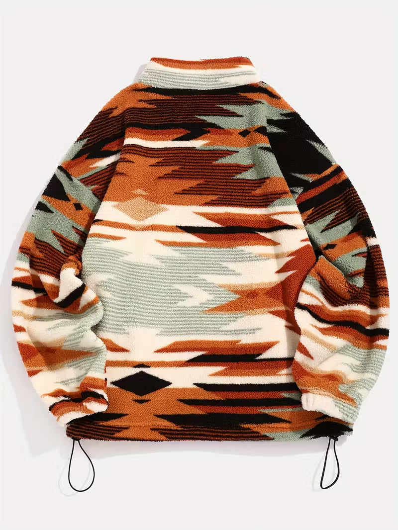 Men’s Retro Knit Zip-Up Jacket