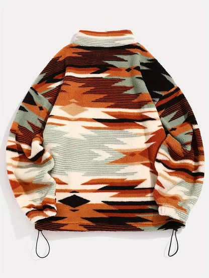 Men’s Retro Knit Zip-Up Jacket