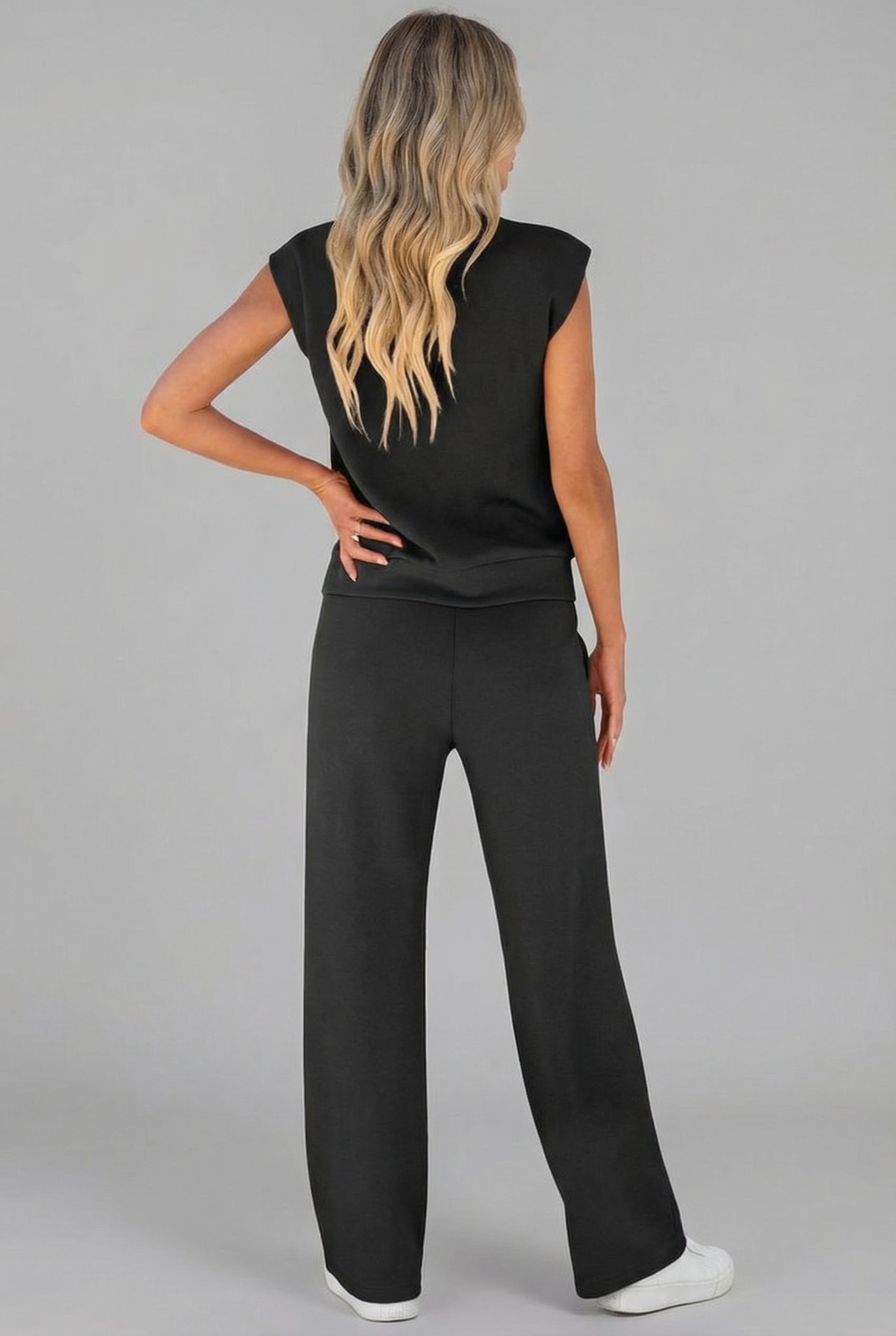 Wide Leg Drawstring Co-Ord Set Women