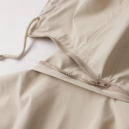 Women’s Hooded Zip-Up Trench Coat