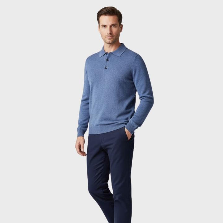 Men's Classic Wool Polo Pullover