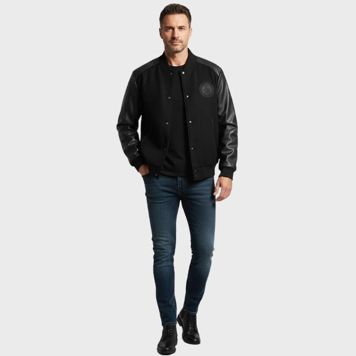 Men’s Retro Embroidered Baseball Jacket