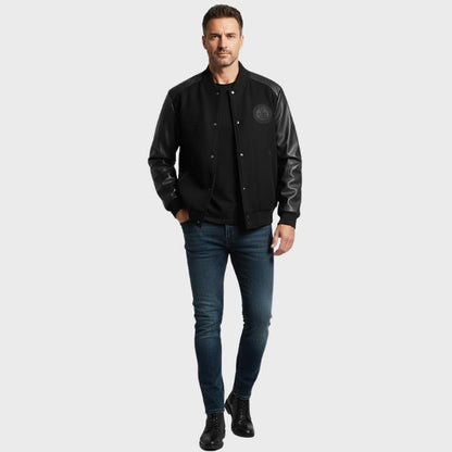 Men’s Retro Embroidered Baseball Jacket