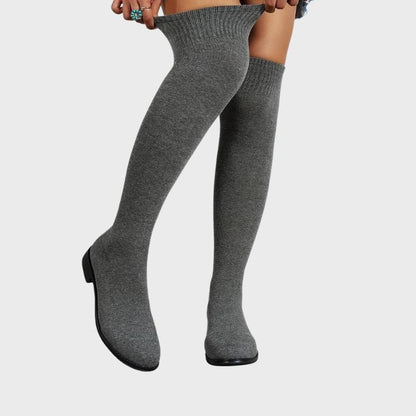 Women's Elegant Knee High Stretch Knit Boots