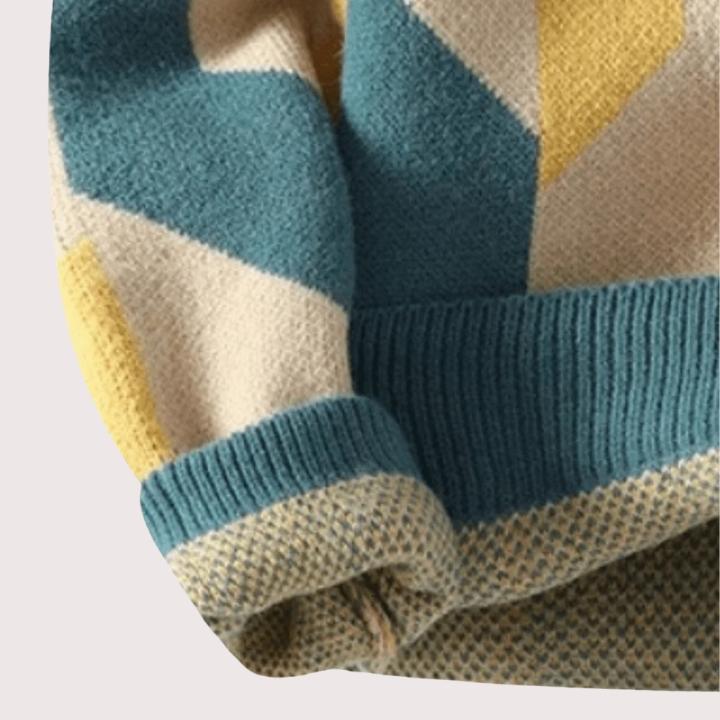 Men’s Geometric Relaxed Fit Sweater