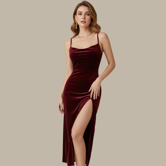 Women's Slim Fit Split Hem Dress