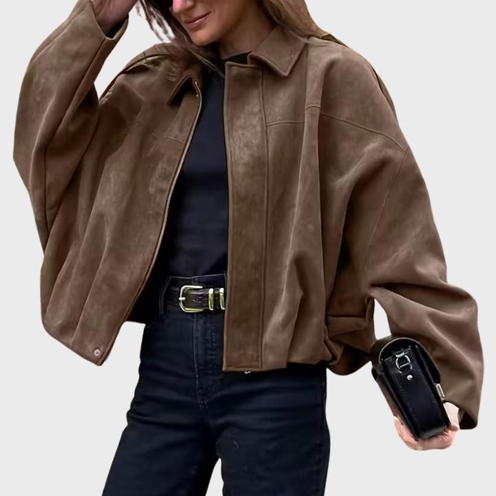 Women's Classic Drop Shoulder Bomber Jacket