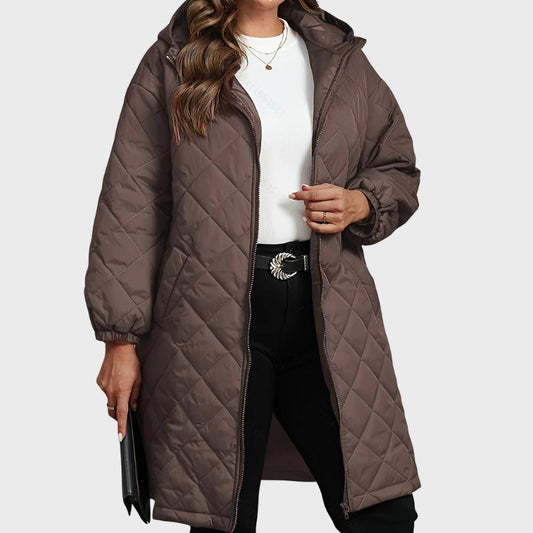 Women’s Long Quilted Hooded Coat