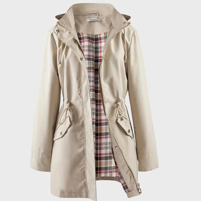 Women’s Hooded Zip-Up Trench Coat
